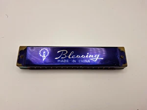 Blessing Harmonica Musical Instrument Blue Vintage Music vintage   S5029 - Picture 1 of 6