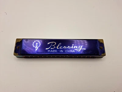 Blessing Harmonica Musical Instrument Blue Vintage Music vintage   S5029 - Image 1 of 4