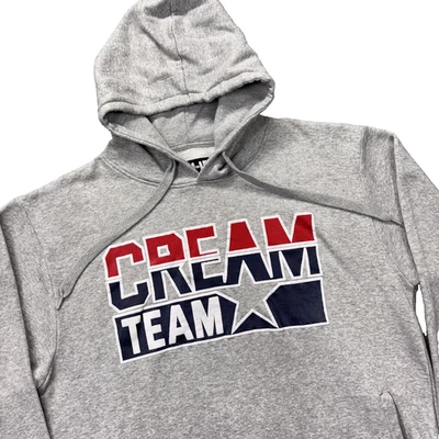 Another Hype Piece 连帽衫男式 2XL 灰色奶油色团队套衫运动衫星星标志 — 第 1/4 张图片