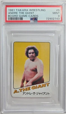 Tarjeta de juego de lucha libre japonesa Andre The Giant Takara 1981 #5 PSA 9 Foto 1 de 2