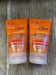 Leggi~ Confezione 2 Neutrogena Rapid Clear Scrub Schiumogeno Trattamento Microtrattamento - Foto 1 di 4