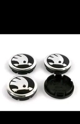  SET 4pz Tappi Coprimozzo COMPATIBILI Skoda diametro 56mm - Immagine 1 di 2