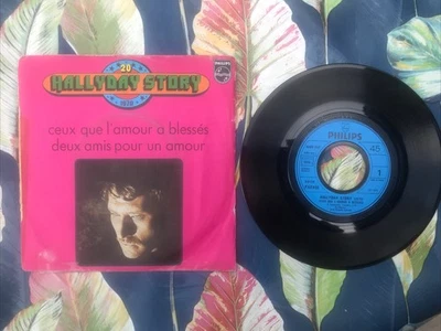 JOHNNY HALLYDAY STORY 20 Ceux Que L Amour A Blessés 45 Tours Vinyle 6009 444 - Photo 1/4