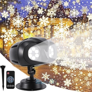 Halloween Christmas LED Laser Light Snowflake  Projector House Landscape Decor - Picture 1 of 20