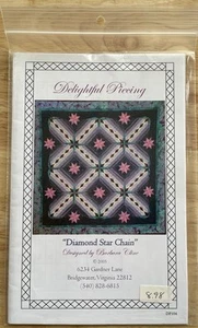 BARBARA CLINE Quiltmuster für zwei Größen REIZVOLL ZUSAMMENSETZEN Diamant Stern Kette - Bild 1 von 2