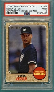 2020 Topps Transcendent Coll Derek Jeter Vip Party Through/Years/100#1968 PSA 9! - Picture 1 of 2
