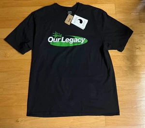 Stussy x Our Legacy Work Shop Swirl Tee Pigment gefärbt SCHWARZ Größe: LARGE - Bild 1 von 2