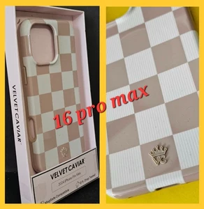 VELVET CAVIAR - Magsafe Case for Apple iPhone 16 Pro Max - Checker Nude - Picture 1 of 5