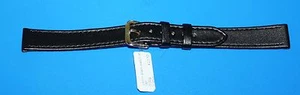 Correa de reloj negra Condor GENUINA PANTORRILLA 14mm L - Imagen 1 de 2