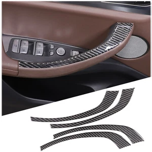 4 piezas Reposabrazos Puerta Interior de Fibra de Carbono Borde Pegatina para BMW X3 2018-2022 - Imagen 1 de 12