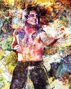 Ozzy Osbourne Art Print, Ozzy Canvas, Heavy Metal Poster - Picture 1 of 8