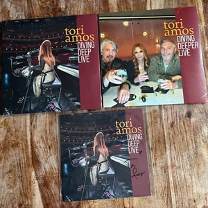 TORI AMOS - DIVING DEEP LIVE (CLEAR BLUE) LP + DIVING DEEPER EP + SIGNED PRINT - Picture 1 of 5