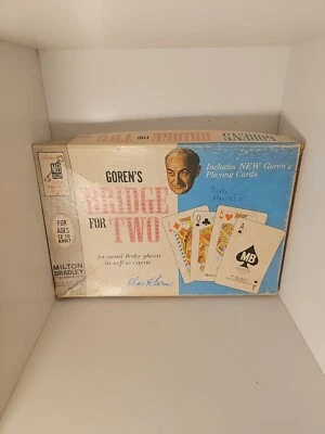 Goren’s Bridge For Two Milton Bradley Board Game Vtg 1964 Complete? 60 Yrs Old!! - Image 1 of 4
