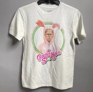 A Christmas Story Pink Bunny Suit Graphic T-Shirt Movie Tee Kids Sz L - Picture 1 of 4