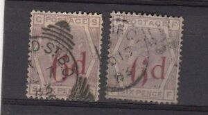 SG166 1d VENETIAN RED6d on 6d x 2 SURCHARGE LILAC 2 DOTS ALL VGC            K81c