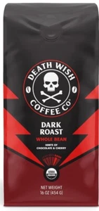 Death Wish Coffee Co., Caffè macinato arrosto scuro biologico ed equo, 16 once - Foto 1 di 4