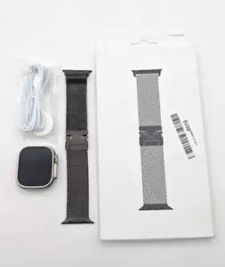 Apple Watch Ultra, GPS + Cellular 49mm, Titanium Case & Milanese Loop Band L - Picture 1 of 12