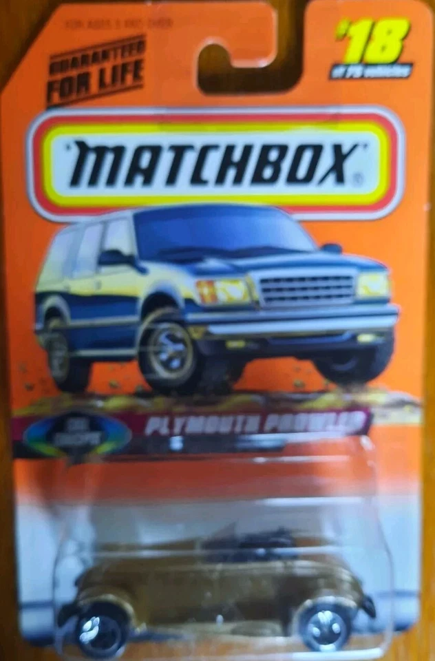 1998 Matchbox #18 Gold Plymouth Prowler Cool Concepts Series 18 of 75 vehicles - Image 1 of 1