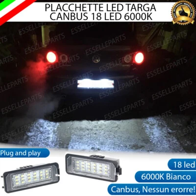 PLACCHETTE LED LUCI TARGA 18 LED VW PASSAT B6 BERLINA (NO VARIANT) 6000K BIANCO - Immagine 1 di 3