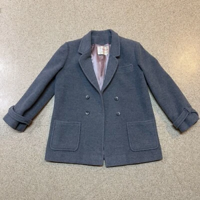 Abrigo Vintage Young Pendleton Gris Lana Virgen Para Mujer Talla 15-16 (mediano) EE. UU. Foto 1 de 4