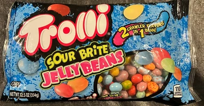 最佳 06/2024 TROLLI SOUR BRITE JELLYBEANS JELLY BEANS 12.5 盎司全新 — 第 1/4 张图片