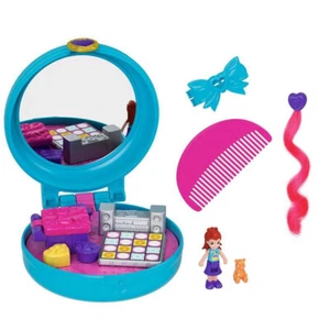 Polly Pocket Play Box Clip And Comb Geburtstag hellblau - Bild 1 von 5