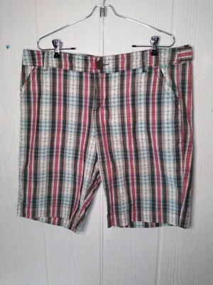 Pantalones Cortos para Caminar Maurices Juniors 15 16 Multicolor Algodón a Cuadros 11" Bolsillos entrepierna Foto 1 de 4