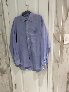 Alex Cannon Hombre con cuello Botón Abajo Raya azul Diseño Camisa Tamaño XXL - Imagen 1 de 12