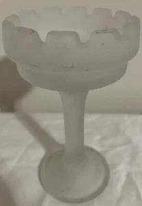 Partylite Satin Frosted Glass Castle Turret Candle Holder - Picture 1 of 6