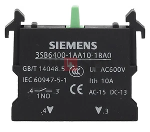 SIEMENS 1STK. SCHALTELEMENT - 3SB6400-1AA10-1BA0 (NO) - Picture 1 of 1