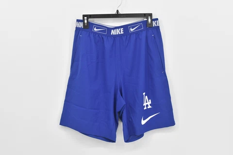 Men's Nike Los Angeles Dodgers Primetime Logo Performance Shorts, Blue, Medium Cover