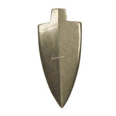 52 mm Peruanischer Pyrit Pfeilspitze Speerspitze Schnitzerei Heilstein Schmuckherstellung - Bild 1 von 4