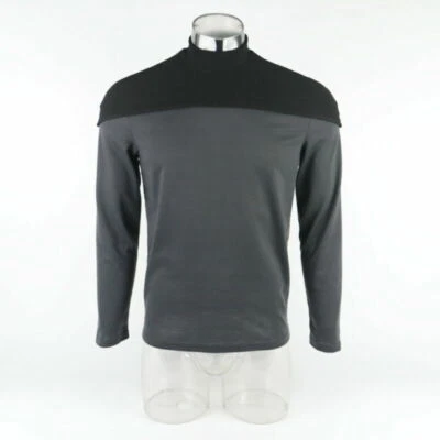 Para La Próxima Generación Capitán Picard Camiseta Interior Gris Flota Estelar Uniforme Camisas Foto 1 de 4