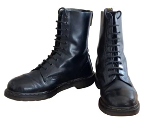 Vintage Dr Martens 1490 Black Smooth Leather Boots UK 9 EU 43 Made in England - Bild 1 von 5