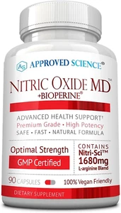 Approved Science Nitric Oxide MD - Muscle Development, Lean Body Mass, Improve O - Picture 1 of 12