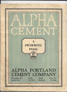 Vintage Prospekt ALPHA ZEMENT SCHWIMMBÄDER 1936 Illus - Bild 1 von 2