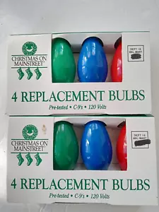 Vintage C9 Christmas Multicolor Light Bulbs (2) 4 Pack Pre-Tested INDOOR OUTDOOR - Picture 1 of 6