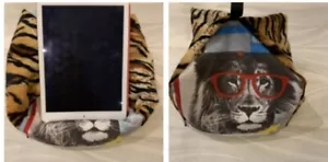 Jungle Wild Cats XL iPad Pro Tablet cushion Beanbag stand Switch, kindle Holder - Picture 1 of 11