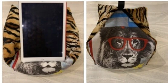 Jungle Wild Cats XL iPad Pro Tablet cushion Beanbag stand Switch, kindle Holder - Image 1 of 4