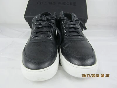 Мужские наполнители изделия низкий верхний лицевой кожи черный кроссовки размер 10 - Изображение 1 из 4