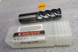 DATA FLUTE  1" DIA. X 2" LOC X 1" SHK 4"OAL X 3/16 RA.  5-FL CARBIDE END MILL  - Picture 1 of 3