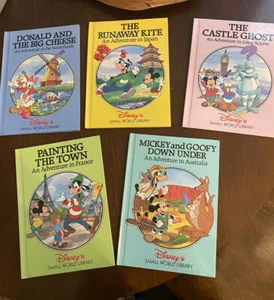 Disney's Small World Library Book Lot Of 5 Grolier 1991 Edition - Picture 1 of 12