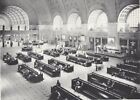 Original Vintage Large WWII 1940s Railroad Lithograph- Train- Passenger Station