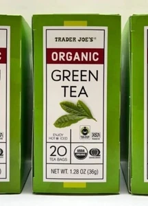 Trader Joe's Organic Green Tea 1.28oz Total 20 Bags Fast Shipping From TX - Picture 1 of 3