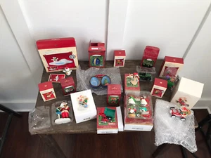 HUGE LOT: 14 Hallmark Christmas Ornaments Tonka Teddy Bear Santa Takes a Spin ++ - Picture 1 of 14