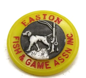 Easton Fish & Game Association Pin Botón Caza Perro Rifle Diseño - Imagen 1 de 4