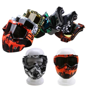 Motorcycle Full Face Goggles Snowmobile Dirt Bike Motocross Glasses ATV Eyewear - Picture 1 of 80