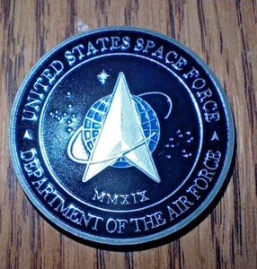 6 - Moneda de Plata del Departamento de la Fuerza Espacial de los Estados Unidos de la Fuerza Aérea del Comando Espacial de los Estados Unidos - Imagen 1 de 4