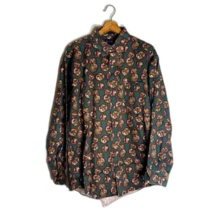 Ducks unlimited all over duck print button down long sleeves shirt size XL vtg - Picture 1 of 13