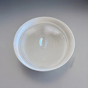 French White CorningWare 2 Qt 1.9 L Stoneware Round Casserole Dish w Lid - Picture 1 of 5